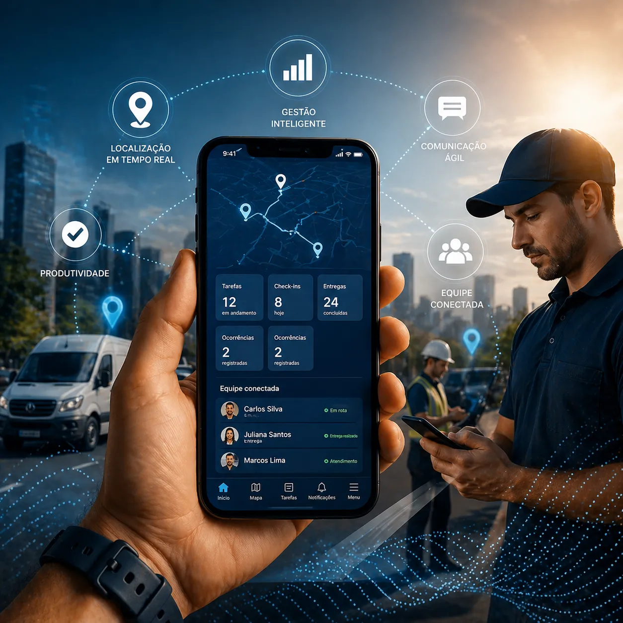 Como Smartphones Estão Revolucionando a Produtividade de Equipes Externas