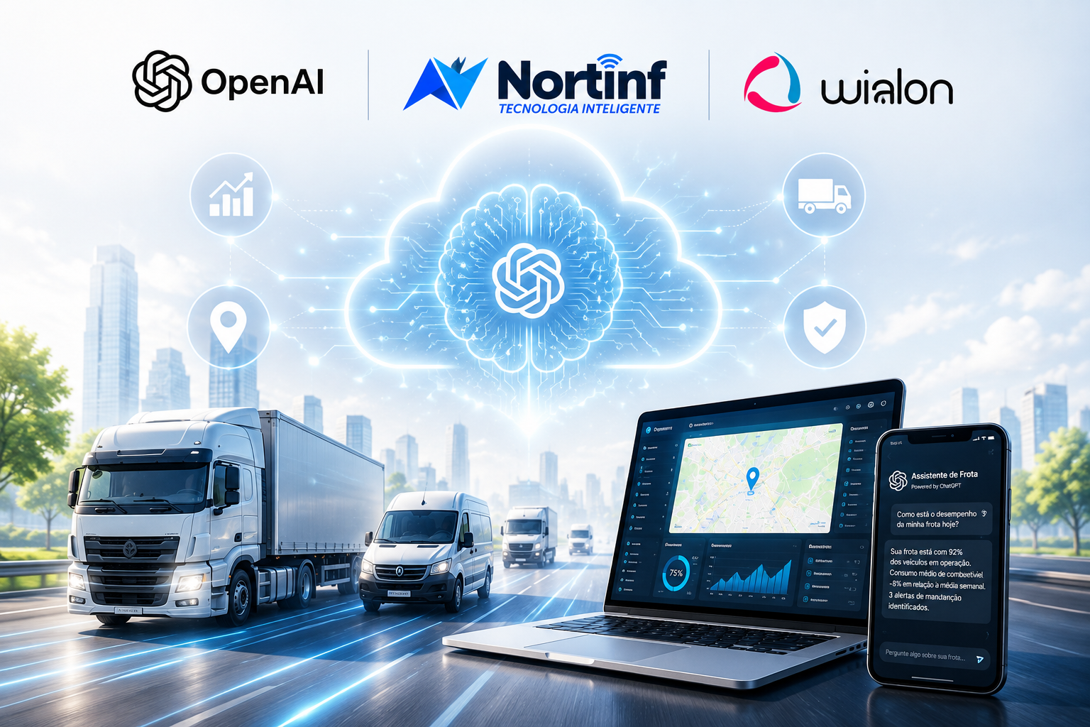 Sua Frota Agora Conversa Com Você: Nortinf e Wialon Trazem a Inteligência Artificial do ChatGPT para a Gestão de Veículos no Brasil